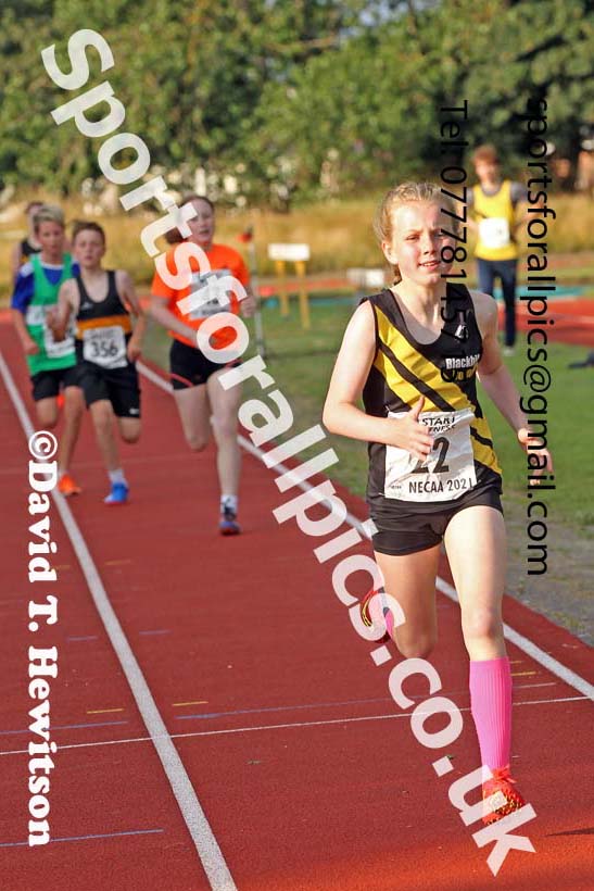 800 metres, 2021 North East Grand Prix 6, Monkton, Wednesday, August 4th. Photo: David T. Hewitson/Sports for All Pics